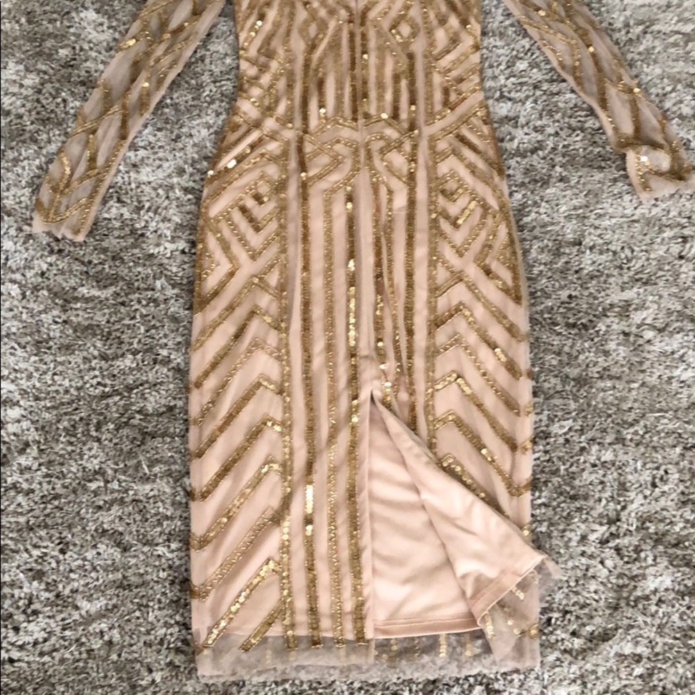 Nude Sequin Dress - Picture 6 of 9